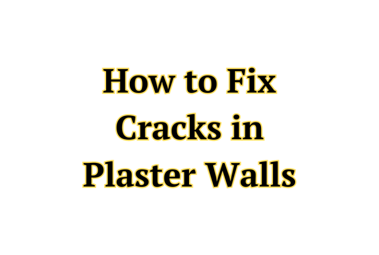 How to Fix Cracks in Plaster Walls